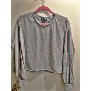 Rainbow Striped Crop Top Hot Topic